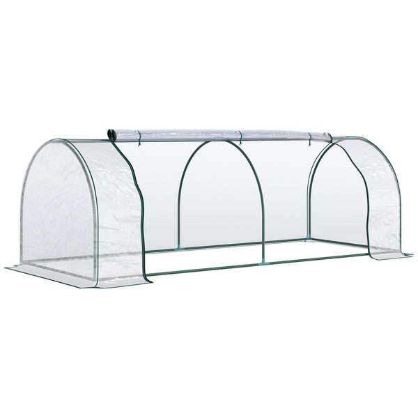 acquista Serra da Giardino con Porte a Cerniera 250x100x80 cm in Acciaio e PVC Trasparente