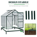 Serra da Giardino per Piante 190x252x201 cm in Policarbonato Anti UV Verde