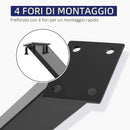 Set 2 Gambe Tavolo a X 80x4x72 cm in Acciaio Nero