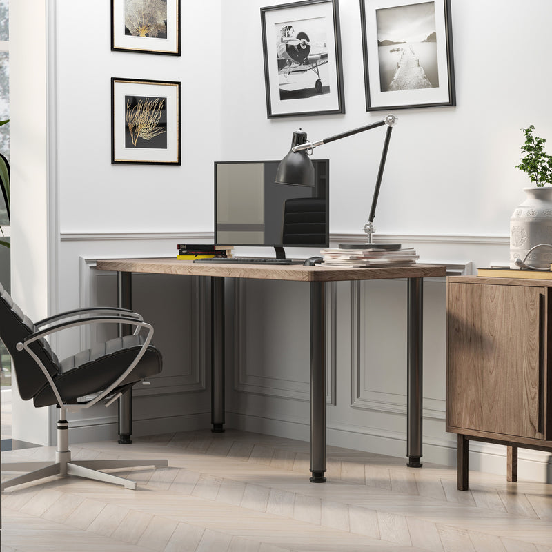 Set 4 Gambe Tavolo Ø6 x 72L cm in Acciaio Nero