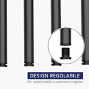 Set 4 Gambe Tavolo Ø6 x 72L cm in Acciaio Nero