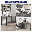 Set 4 Gambe Tavolo Ø6 x 72L cm in Acciaio Nero