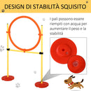Set Addestramento Cani da Esterno con Ostacoli Slalom e Tunnel