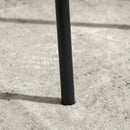 Set Tavolo e 2 Sdie da Giardino in MDF e Acciaio Nero