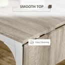 Set Tavolo e 2 Sdie da Giardino in Metallo e Legno Naturale