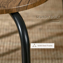 Set Tavolo e 4 Sedie in Acciaio e MDF Noce