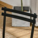 Set Tavolo e 4 Sedie in Acciaio e MDF Noce