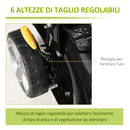 Tagliaerba a Batteria 800W Taglio 25-75 mm Sacco 45L Nero