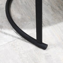 Set 2 Tavolini Piano Effetto Marmo Struttura in Metallo Nero