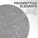 Set 2 Tavolini Piano Effetto Marmo Struttura in Metallo Nero