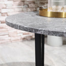 Set 2 Tavolini Piano Effetto Marmo Struttura in Metallo Nero