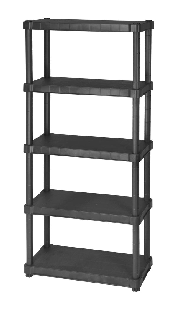 online Scaffale 5 Ripiani 30x80x188 cm in Resina Nero