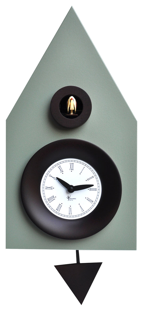 acquista Orologio a Cucù da Parete 20x36x13cm Pirondini Italia Dark Grigio Cemento