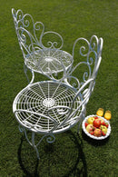 Poltrona Doppia da Giardino in Ferro 125x55H93,5cm Viareggio Bianca