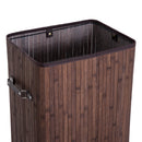 Cesto Portabiancheria 40x30x60 cm in Bambù con Sacco Marrone