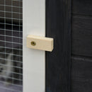 Conigliera da Esterno 90x45x65 cm in Bitume e Rete Metallica Nera Bianca e Verde