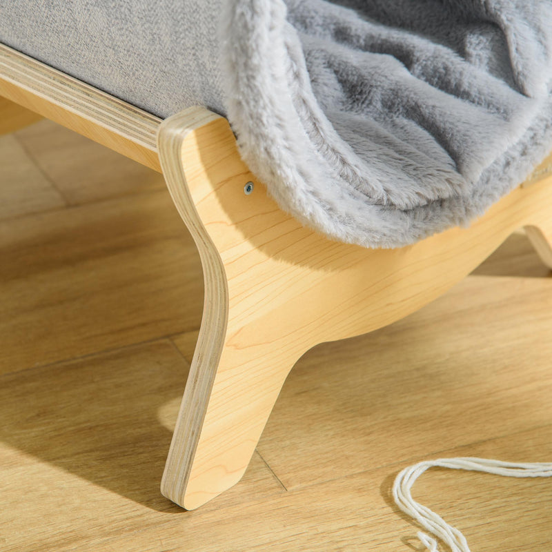 Cuccia per Gatti 41x40x47 cm a Tunnel con Tiragraffi Grigio