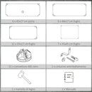 Scarpiera Modulare 45x36,5x108 cm 6 Cubi in Plastica e Acciaio Bianco