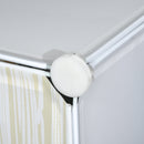 Scarpiera Modulare 45x36,5x108 cm 6 Cubi in Plastica e Acciaio Bianco