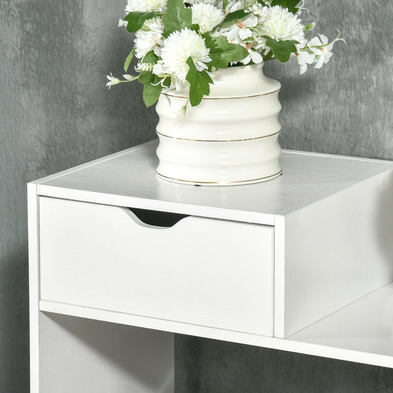 Mobile Scarpiera 88x30x93 cm 12 Paia di Scarpe 1 Cassetto Bianco