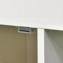 Mobiletto Bagno con Porte Scorrevoli 70x20x71 cm Ripiano Regolabile con Ruote Bianco