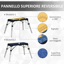 Banco da Lavoro 4 in 1 Pieghevole 132x82,5x77,5 cm in Lega di Alluminio