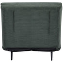 Poltrona Letto Singolo Trasformabile 82x89x83 cm in Legno e Acciaio Tessuto Velluto a Coste Verde