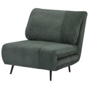 Poltrona Letto Singolo Trasformabile 82x89x83 cm in Legno e Acciaio Tessuto Velluto a Coste Verde