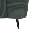 Poltrona Letto Singolo Trasformabile 82x89x83 cm in Legno e Acciaio Tessuto Velluto a Coste Verde