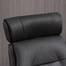 Poltrona Imbottita 84x83x103 cm con Poggiatesta in Tessuto Nero