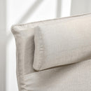 Poltrona Relax con Pouf 67x69x100 cm Cuscino Poggiatesta in Tessuto Effetto Lino Grigio