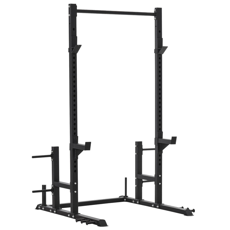 Stazione Fitness Multifunzione 140x171x228 cm in Acciaio per Allenamento Corpo Nero