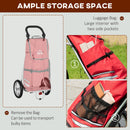 Carrello per Bicicletta Pieghevole 53x43x110 cm con Borsa da Trasporto in Tessuto Oxford Rosso