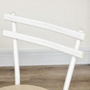 Set Tavolo e 2 Sedie  da Giardino in MDF e Acciaio Bianco e Legno