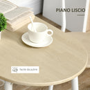Set Tavolo e 2 Sedie  da Giardino in MDF e Acciaio Bianco e Legno
