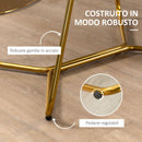 Set 2 Sedie da Soggiorno 49x61,5x85 cm in Tessuto Effetto Velluto Grigio