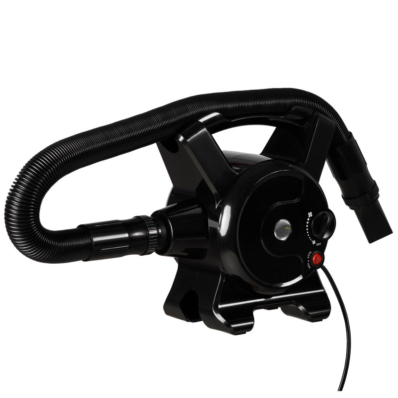 Soffiatore per Cani 2400W Velocità e Temperatura Regolabili Nero