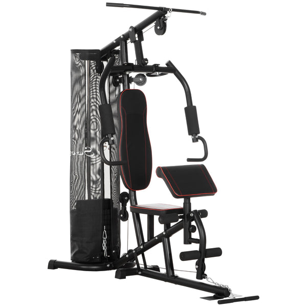 Stazione Fitness Multifunzione 170x104x205 cm in Acciaio per Allenamento Corpo Nero prezzo
