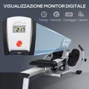 Vogatore 12 Resistenze 160x61x50 cm con Monitor in Alluminio e Acciaio