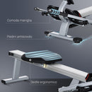 Vogatore 12 Resistenze 160x61x50 cm con Monitor in Alluminio e Acciaio