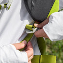 Zaino Porta Bimbo 6-36 mesi Pieghevole 33x31x120 cm in  Tessuto Oxford e Nylon Verde e Grigio