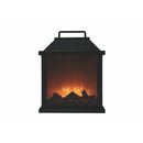 Lanterna Decorativa 30x17x35 cm Effetto Fiamma Nera