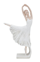 Ballerina Dicy 14x4,5x24 cm in Resina Bianco