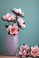 Set 2 Magnolia Artificiale Composta da 2 Fiori Artificiali Altezza 73 cm 