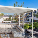 Pergola da Giardino 5,45x4m in Alluminio con Copertura in Policarbonato Kraus Edera