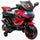 Moto Elettrica per Bambini da 18-36 Mesi 6V con Rotelle Rimovibili Fari e Musiche Integrate Rosso