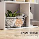 Mobile Libreria 5 Ripiani 60x24x184,5 cm Bianco  
