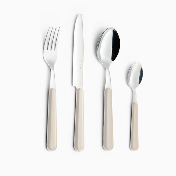 sconto Servizio Set di Posate 24 pezzi in Acciaio Inox Eme Brio Avorio 18