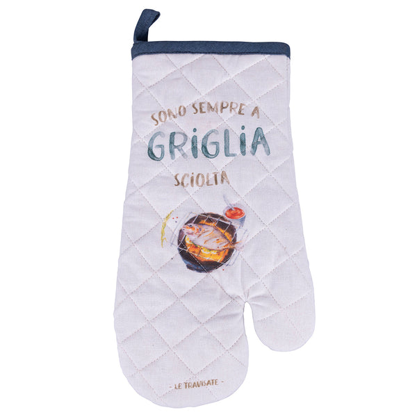Guanto Cucina Griglia Griglia in Cotone VdE Tivoli 1996 Le Travisate Bianco sconto