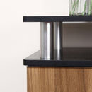 Mobile Porta TV Fino a 55" 120x40x52,2 cm con Ante e Ripiani Marrone